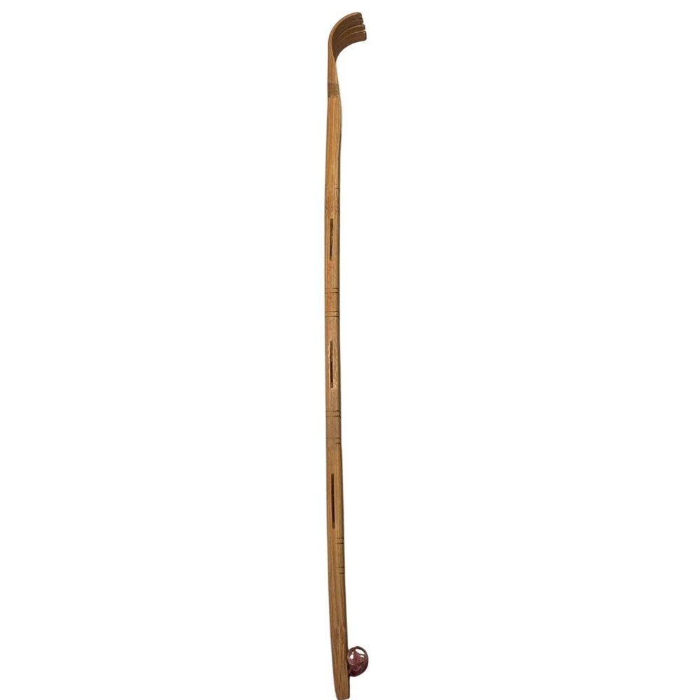 Vintage Handmade Bamboo Back Scratcher With String Loop 17"